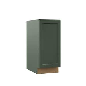 Designer Series Melvern 15 in. W x 24 in. D x 34.5 in. H Assembled Shaker Full Door Height Base Kitchen Cabinet Forest