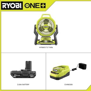 ONE+ 18V Cordless Hybrid WHISPER SERIES 7-1/2 in. Fan Kit with 2.0 Ah Battery and Charger