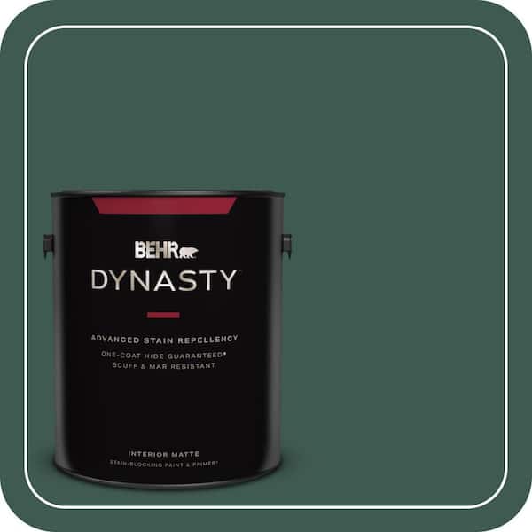 BEHR DYNASTY 1 gal. #PPF-02 Patio Green Matte Interior Stain-Blocking Paint & Primer