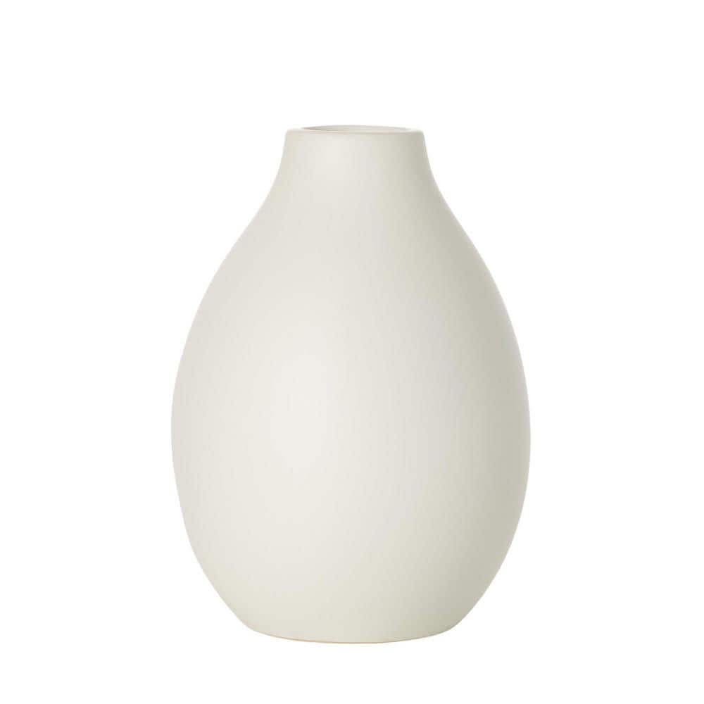 SULLIVANS 9 in. Matte Ivory Teardrop Vase, Ceramic CM3138 - The Home Depot