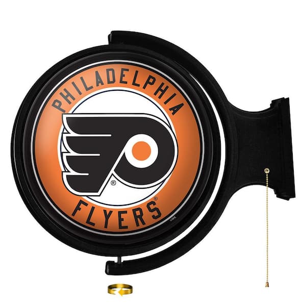 Philadelphia Flyers: Original "Pub Style" Round Lighted Rotating Wall Sign 21"L x 23"W x 5"H