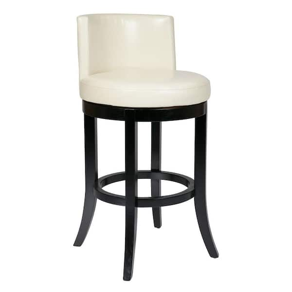 OSPdesigns 30 in. Swivel Bar Stool in Cream