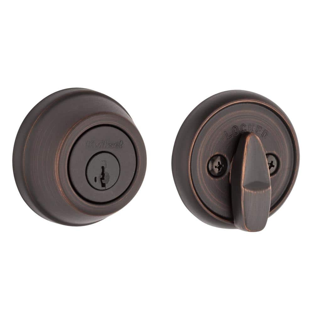780 Series Venetian Bronze Single Cylinder Deadbolt Featuring SmartKey Security and Microban Technology