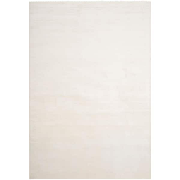 Mirage 6 ft. x 9 ft. White Solid Color Area Rug