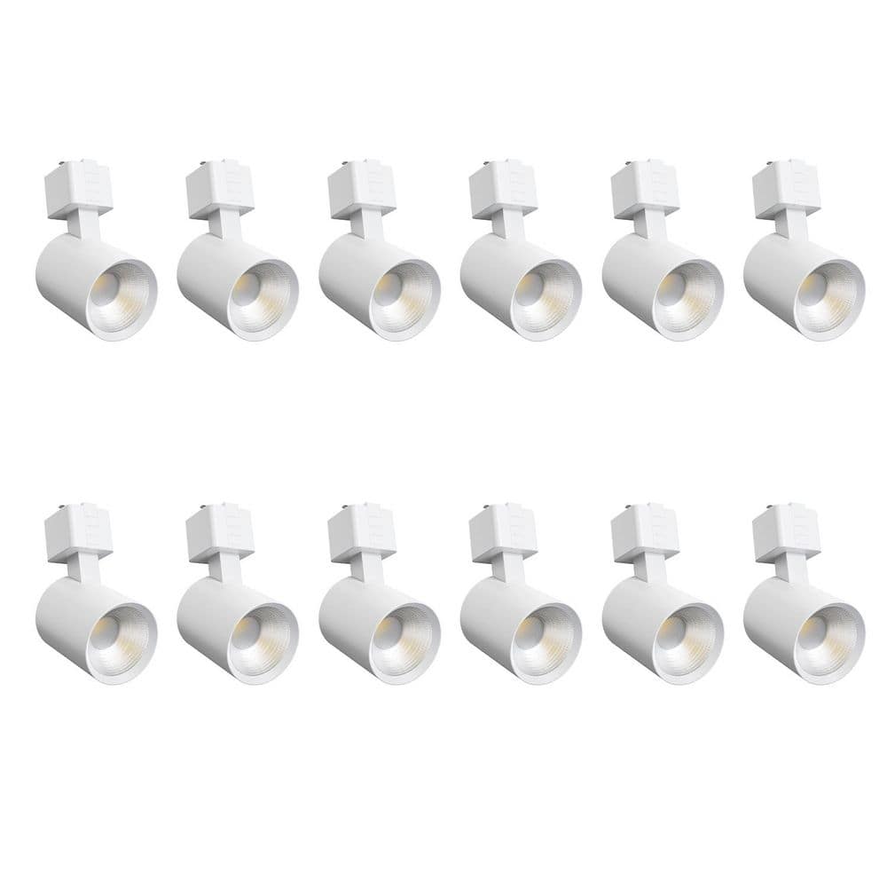 J-Type Track Head, White, Integrated LED Fixed Track Lighting, Cylinder, 5CCT, 800LM CRI90 (12-Pack) price history on PriceWatchPro