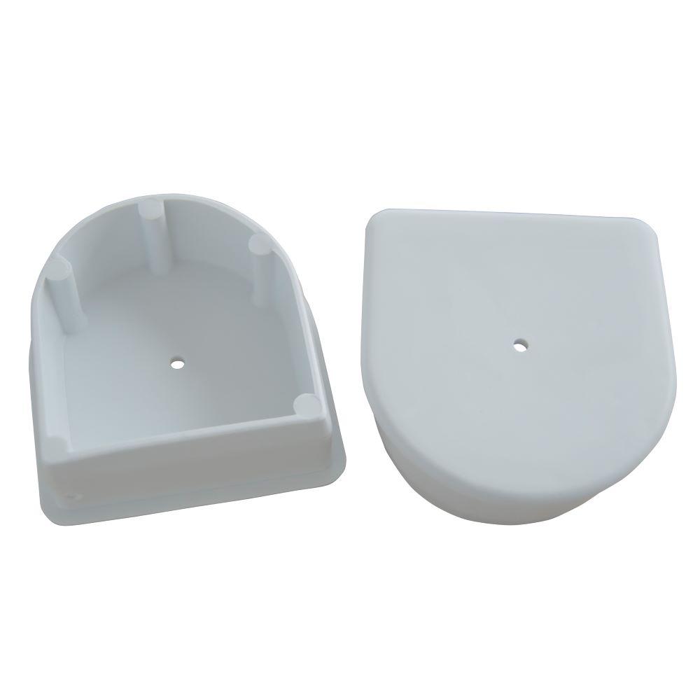 White Large End Plug (2-Piece/Pack)