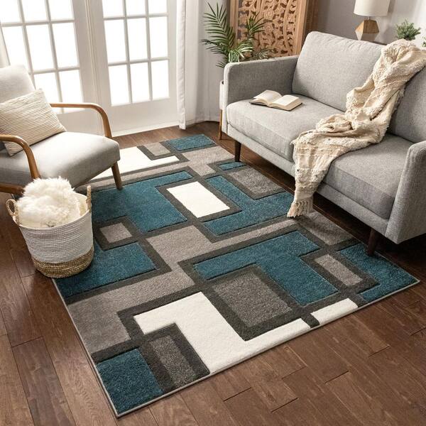 Well Woven Ruby Imagination Squares 9, Better Homes And Gardens Geo Waves Area Rug