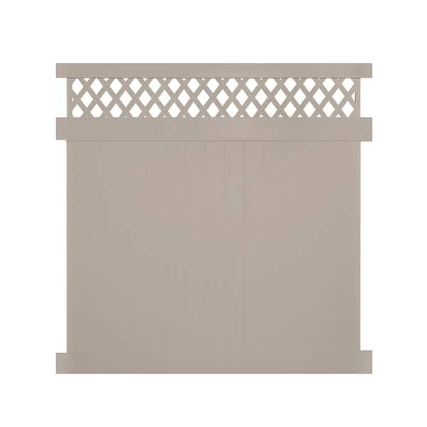 Weatherables Ashton 5 ft. H x 6 ft. W Khaki Vinyl Privacy Fence Panel Kit