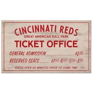 Cincinnati Reds Vintage Ticket Office Wood Wall Decor