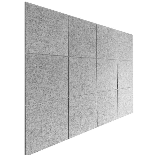 47 x 35 Felt Wall Tiles 12-Pack Marble Finish Recycled Polyester Safe Removable Adhesive Home Office Pin Board