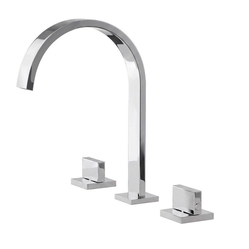8 in. Widespread Waterfall High-Arc 2 Handle Bathroom Faucet 1.2GPM@60PSI Pop-Up Drain Included in Polished Chrome price history on PriceWatchPro