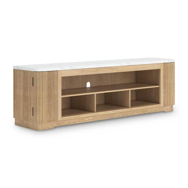 Signature DESIGN BY ASHLEY Camdill Brown/White TV Stand Fits TV's