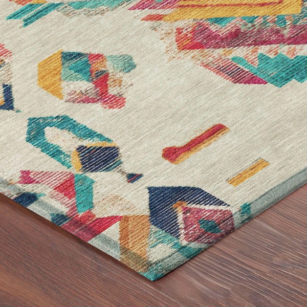 Chantille Machine Washable Indoor/Outdoor Abstract ACN2661 Beige 10 ft. x 14 ft. Area Rug
