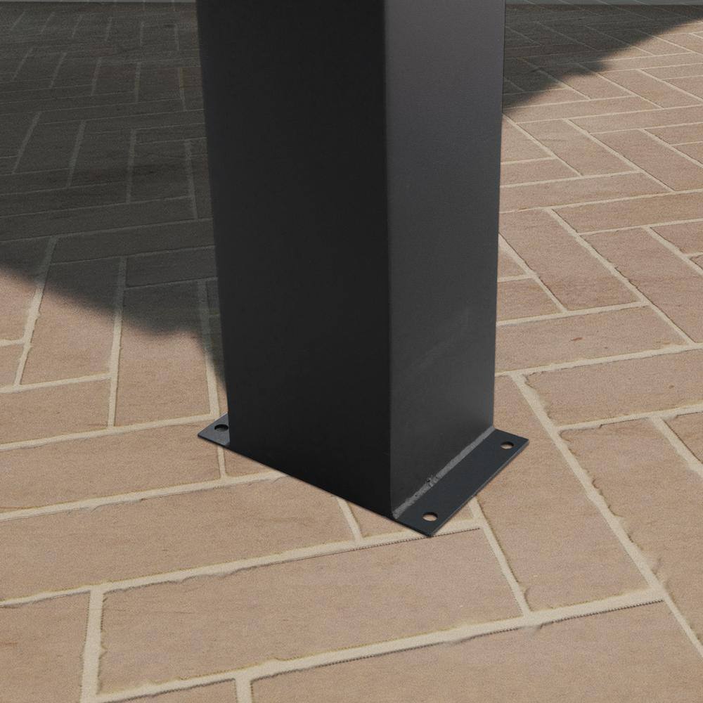 Stonebridge Matte Black Galvanized Steel Slope Roof Gazebo