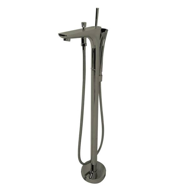 Universal Tubs Forever Series 1-Handle Freestanding Claw Foot Tub Faucet with Handshower in Brushed Nickel