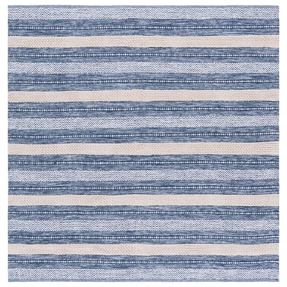Montauk 6 ft. x 6 ft. Navy/Ivory Modern Striped Square Area Rug price history on PriceWatchPro
