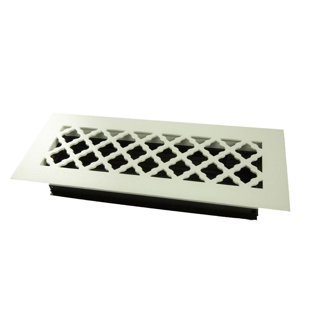 Tuscan 12 in. x 4 in. Steel Floor Register, White/Powder Coat with Opposed Blade Damper price history on PriceWatchPro