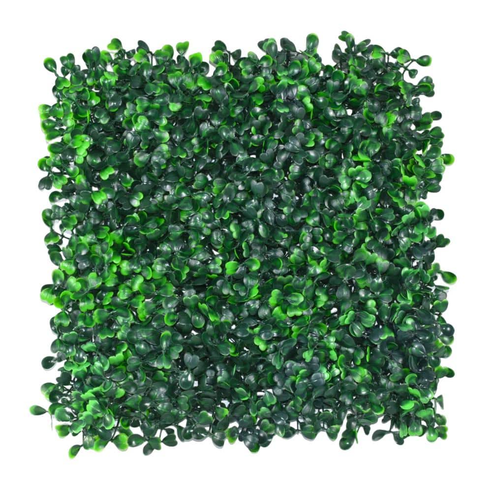 36pcs 10 in. H x 10 in. W Green Artificial Hedge Panel Faux Boxwood Panels 