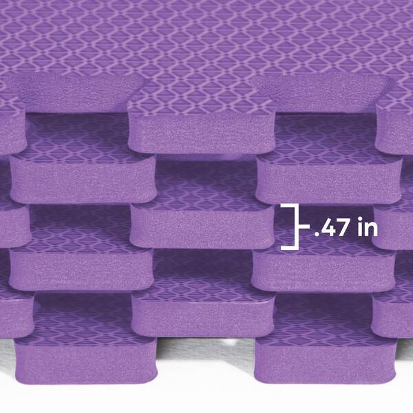 Norsk Purple 24 in. x 24 in. x 0.47 in. Foam Interlocking Floor