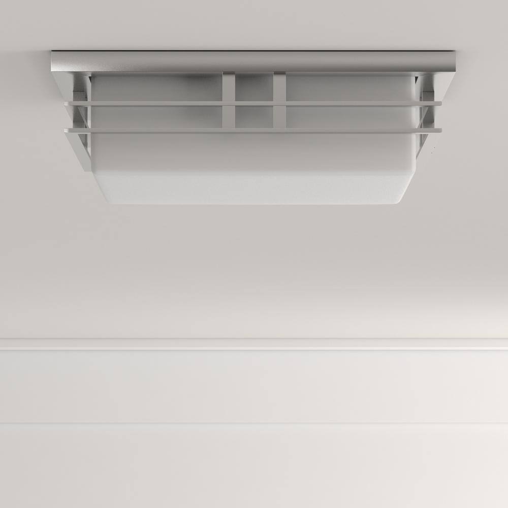 Brushed Nickel 11" LED Flush Mount Light with Glass Shade