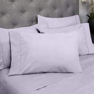 1500-Supreme Series 6-Piece Lilac Solid Color Microfiber Full Sheet Set