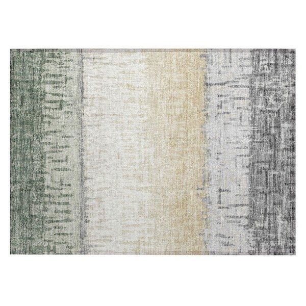 Chantille Machine Washable Indoor/Outdoor Abstract ACN2752 Basil 2 ft. x 3 ft. Accent Rug