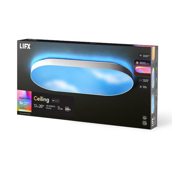LIFX 26 in. Oval Capsule Smart White Multi-Color WiFi Selectable