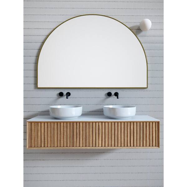 Framed Arched Bathroom Vanity Mirror, 40 X 60 Inch Framed Mirror