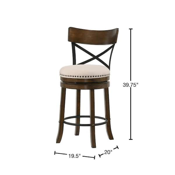 Oak barstools with online back