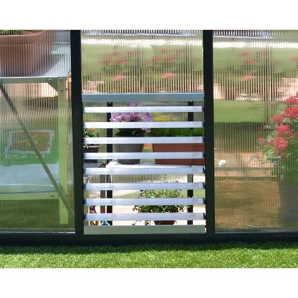 Side Louver Greenhouse Window in Green
