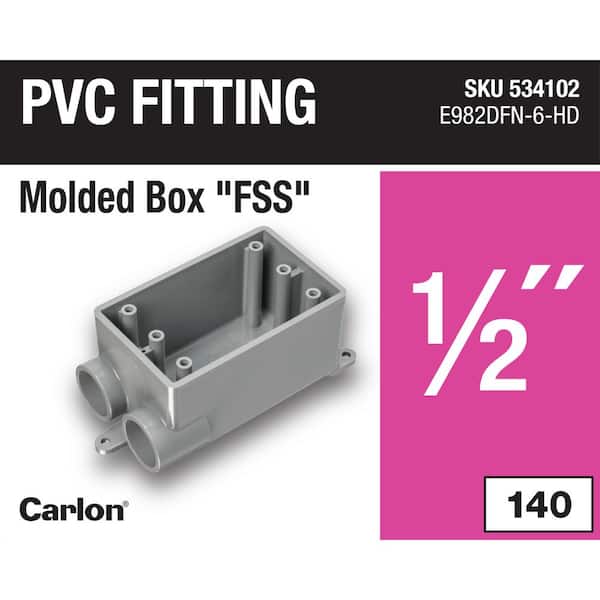 1-Gang 19 cu. in. 1/2 in. Electrical PVC Type FSS FS Box (E982DFN-6-HD)