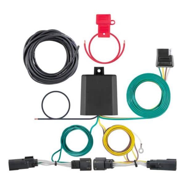 CURT Custom Vehicle-Trailer Wiring Harness, 4-Way Flat Output, Select Ford Flex, Quick Electrical Wire T-Connector