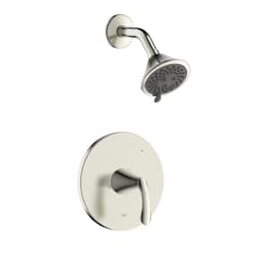 Arts et Metiers Single Handle 3-Spray Round Shower Faucet with Rough-In Valve in Brushed Nickel