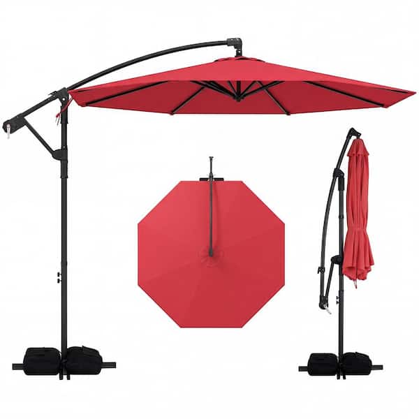 9 ft patio umbrella with crank and tilt 9ft Outdoor Patio Umbrella with Crank and Auto Tilt for Deck or Backyard