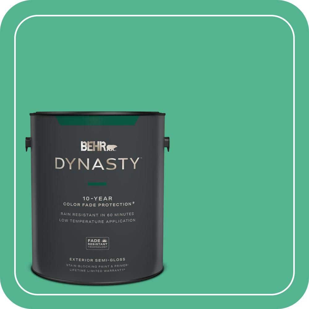 1 gal. #MQ4-16 Aruba Green Semi-Gloss Enamel Exterior Stain-Blocking Paint & Primer price history on PriceWatchPro