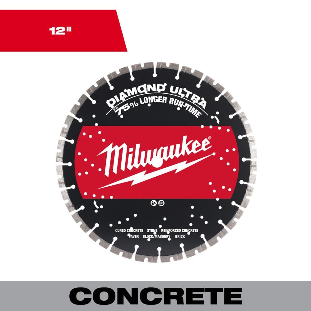 Milwaukee 12 in. Diamond Ultra Segmented Blade -  49-93-7535