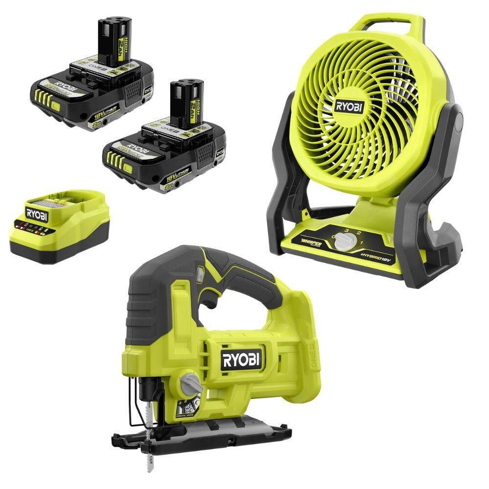 ONE+ 18V Cordless Hybrid 7.5 in. Fan Kit with (2) 2Ah Batteries, Charger, & FREE ONE+ 18V Cordless Jig Saw price history on PriceWatchPro
