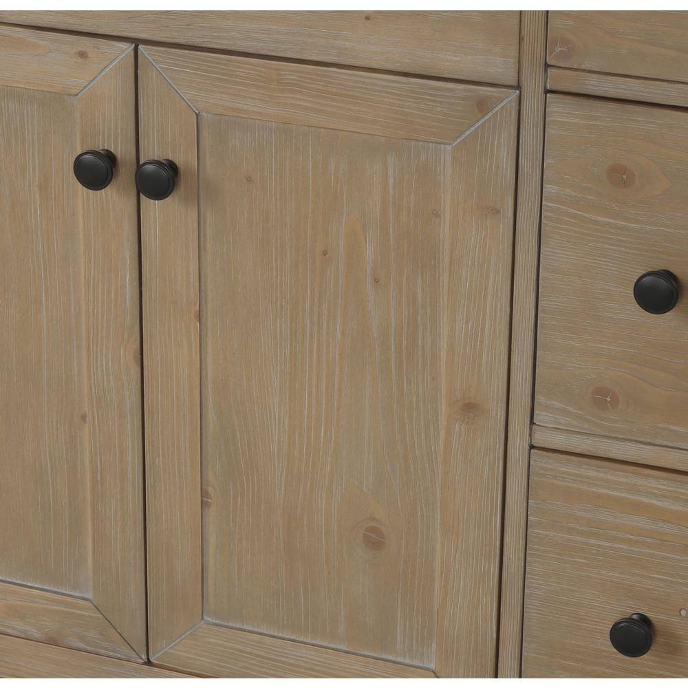 Sally 42'' Weathered Fir Bathroom Vanity with Marble Top