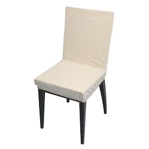 41.73 in. x 15.75 in. Pixel Ivory Stretch Dining Chair Slip Cover