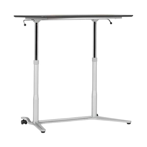 Calico Designs Sierra 37.5 W Laptop/Writing Desk in Silver / Black with Adjustable Height and Wheels