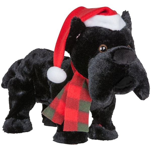 Home Accents Holiday 8.66 in. Pouncing Puppies-Scotty