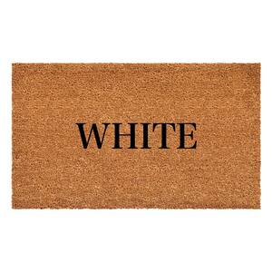 Bold White Multi-Colored 36 in. x 72 in. Indoor or Outdoor Doormat