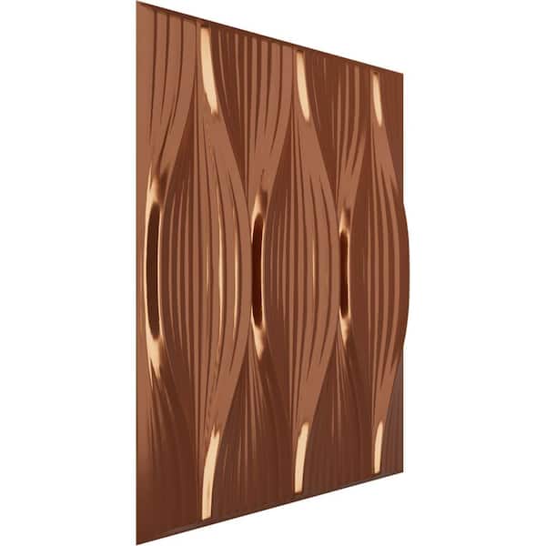 Ekena Millwork Leto EnduraWall Panel decorativo de pared 3D de 19 5/8  pulgadas de ancho x 19 5/8 pulgadas de alto, dorado (paquete de 12 para  32.04