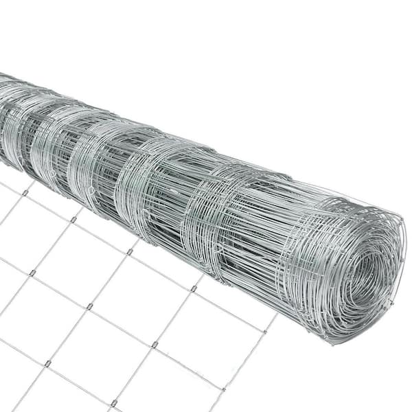 Galvanized 10 in. Wire Farm Fence Heavy Duty Deer Cattle Hog Goat Field Fencing for Yard Garden