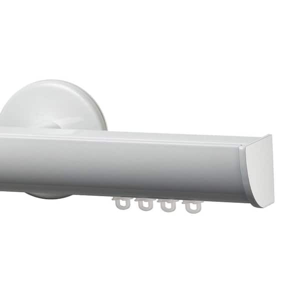 Invisible Pro 60 in. Non-Adjustable 1.13 in. Single Traverse Window Curtain Rod Set in White