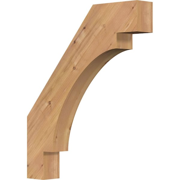 Ekena Millwork 3 1/2"W x 22"D x 26"H Merced Smooth Knee Brace, Western Red Cedar