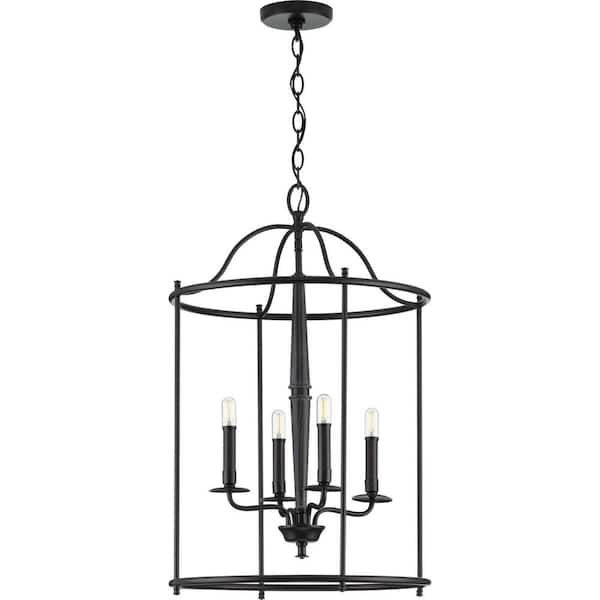 Durrell 4-Light Black Medium Foyer Pendant
