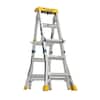 Werner 16 ft. Reach Aluminum 6-in-1 Multi Position Ladder with 375 lb. Load Capacity Type IAA Duty Rating ALMP-16IAA