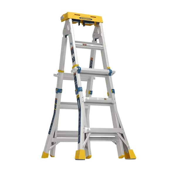 Werner Multi-Max Pro 16 ft. Reach Aluminum Telescoping Multi-Position Ladder with 375 lb. Load Capacity Type IAA Duty Rating