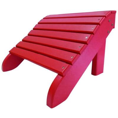 Red Folding Plastic Foot Stool for Cardinal Adirondack Chair